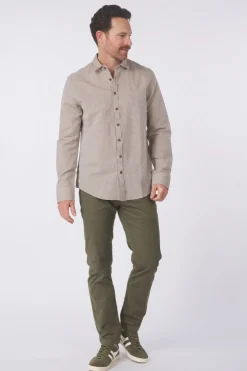 Online PME Legend Hemd Cotton Linen 2 Tone Ivy Greens