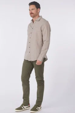 Online PME Legend Hemd Cotton Linen 2 Tone Ivy Greens