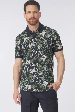 Sale PME Legend Polo Printed Fine Pique Dark Navy