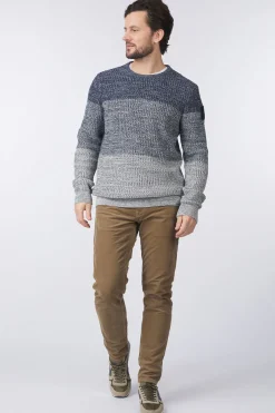 Outlet PME Legend Trui Gradient Indigo Beige