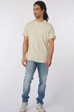 Fashion PME Legend T-Shirt Jacquard Stripes Bone White