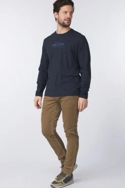 New PME Legend T-Shirt Long Sleeve Cotton Elastan Beige
