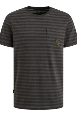New PME Legend T-Shirt Textured Yd Stripe Obsidian