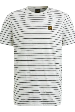 Clearance PME Legend T-Shirt Yd Melange Striped Denim Shade Fresh