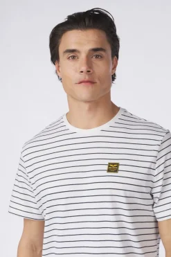 Clearance PME Legend T-Shirt Yd Melange Striped Denim Shade Fresh