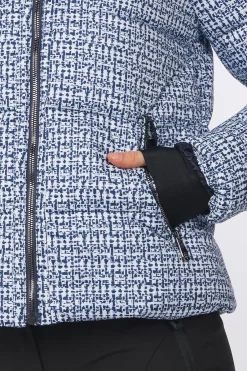 Clearance Poivre Blanc Ski-Jas Cassia Jacket Tweed Gothic Blue