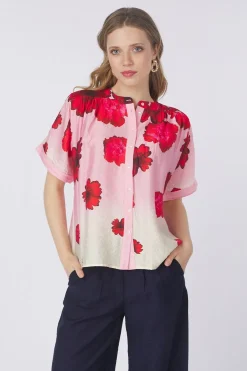 Discount Pom Amsterdam Hemd Flower Bouquet Blue