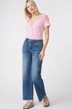 Jeans Wide Leg Vintage Blue-Pom Amsterdam Discount