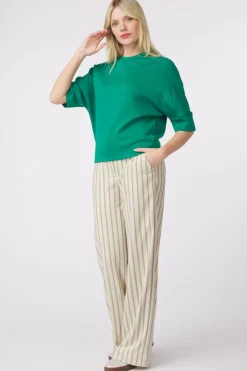 New Pom Amsterdam Trui Nina Meadow Green Beige