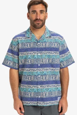 Hot Quiksilver Hemd Global Heat Ss Aqua Sky Global Heat 32X32