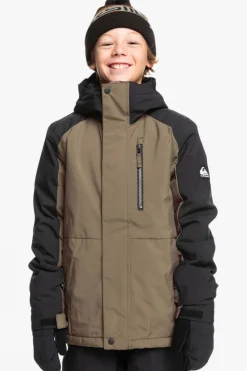 Discount Quiksilver Ski-Jas Mission Block Youth Jacket Canteen