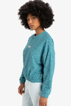 Online Quiksilver Trui Tropic Day Sponge Brittany Blue