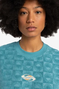 Online Quiksilver Trui Tropic Day Sponge Brittany Blue