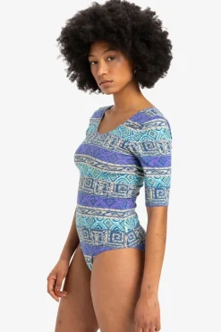 Best Quiksilver T-Shirt Body Aqua Sky Global Heat 32X32