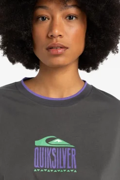 Online Quiksilver T-Shirt Maxi Crop Dark Shadow