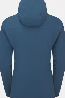 Clearance Rab Softshell Jas Borealis Hoodie Wmns Tempest Blue