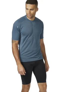 Outlet Rab T-Shirt Cindercrino Zip Tee Orion Blue