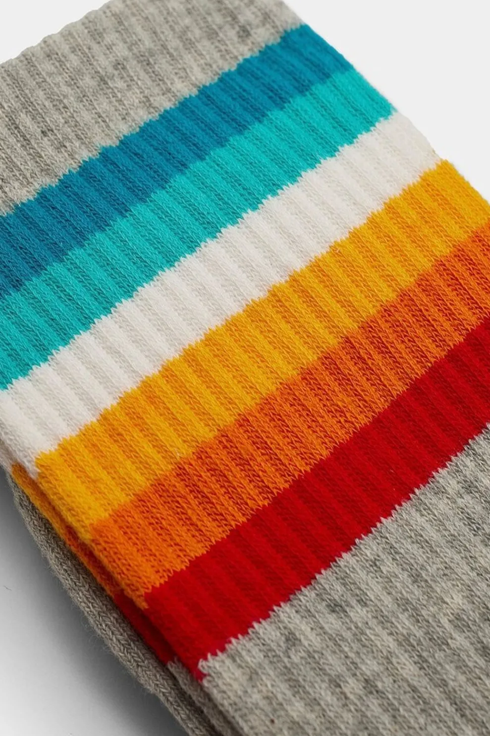 Sale Revolution Sokken Jaquard Crew Sock Grey-Melange