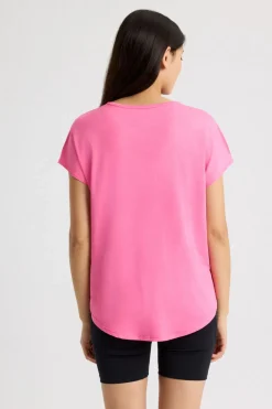 Best Röhnisch T-Shirt Motion Loose Tee Carmine Rose