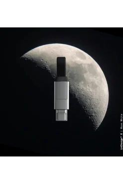 Online Rolling Square InCharge 6 Keyring Cable Moon White