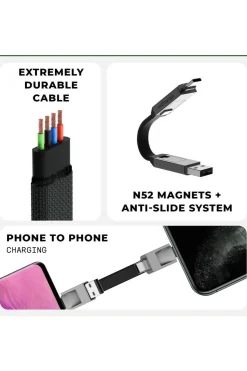 Online Rolling Square InCharge 6 Keyring Cable Moon White