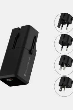 Outlet Rolling Square Reisstekker Pocket Travel Adapter 30W black