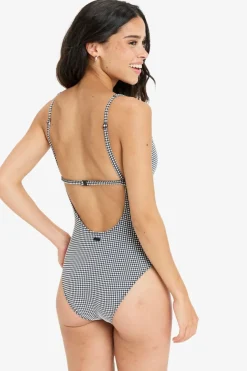 Discount Roxy Badpak Gingham Anthracite