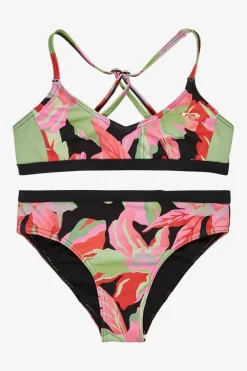 Fashion Roxy Bikini Active Athletic Anthracite The Moves Floral