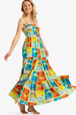 Discount Roxy Jurk Atlas Sunshine Coastline Maxi Rubyscale