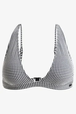 Discount Roxy Top Gingham Elongated Anthracite
