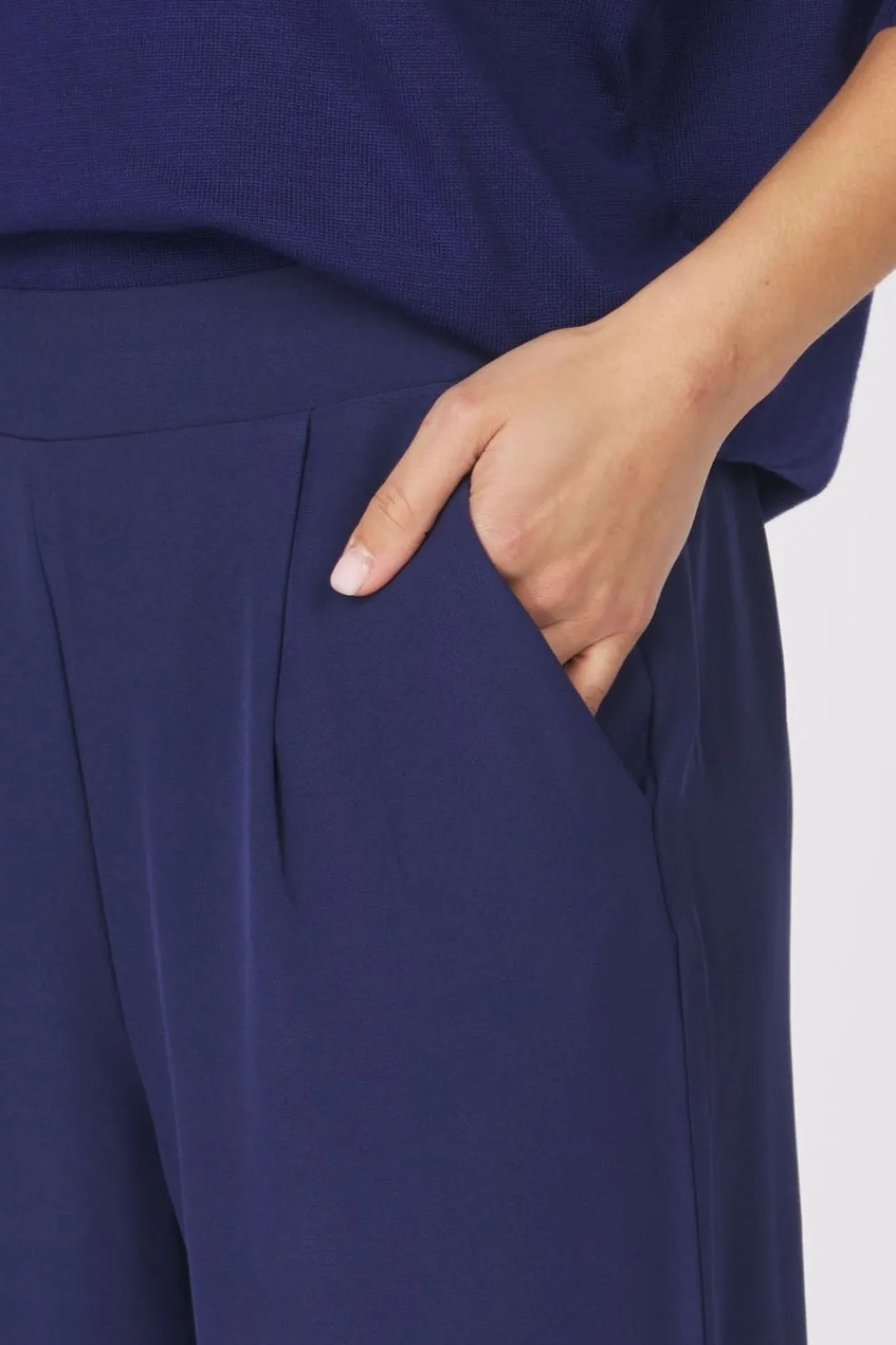 Outlet Saint Tropez Broek Celestsz Wide Leg Midnight Sail