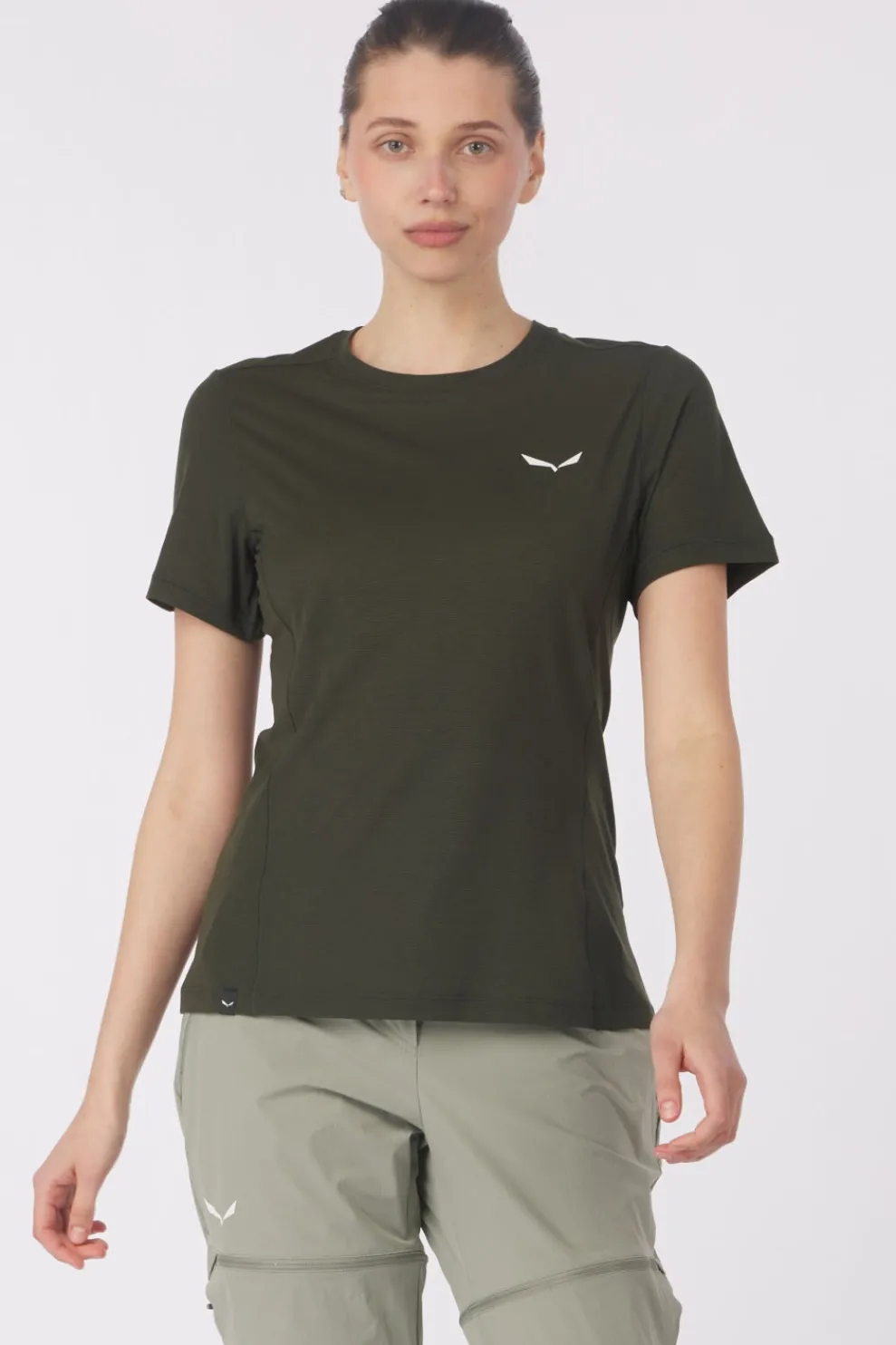 Hot Salewa T-Shirt Puez Dry T-Shirt W Dark Olive