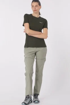 Hot Salewa T-Shirt Puez Dry T-Shirt W Dark Olive