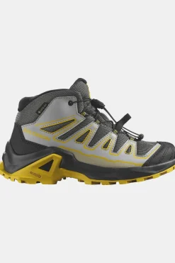 Clearance Salomon Wandelschoenen X Ultra Mid Gtx J Castlerock/Black/Spicy Mustard