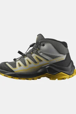 Clearance Salomon Wandelschoenen X Ultra Mid Gtx J Castlerock/Black/Spicy Mustard