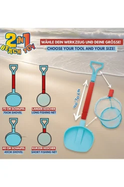 Online Schildkröt Speelgoed 2In1 Beachtoy light blue/mid brown