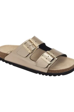 Discount Scholl Slippers Josephine Laminated Taupe
