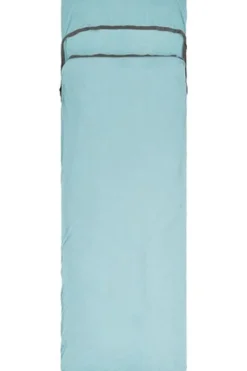 Hot Sea To Summit Lakenzak Comfort Blend Rectangular With Pillow Sleeve Standard Aqua Sea Blue