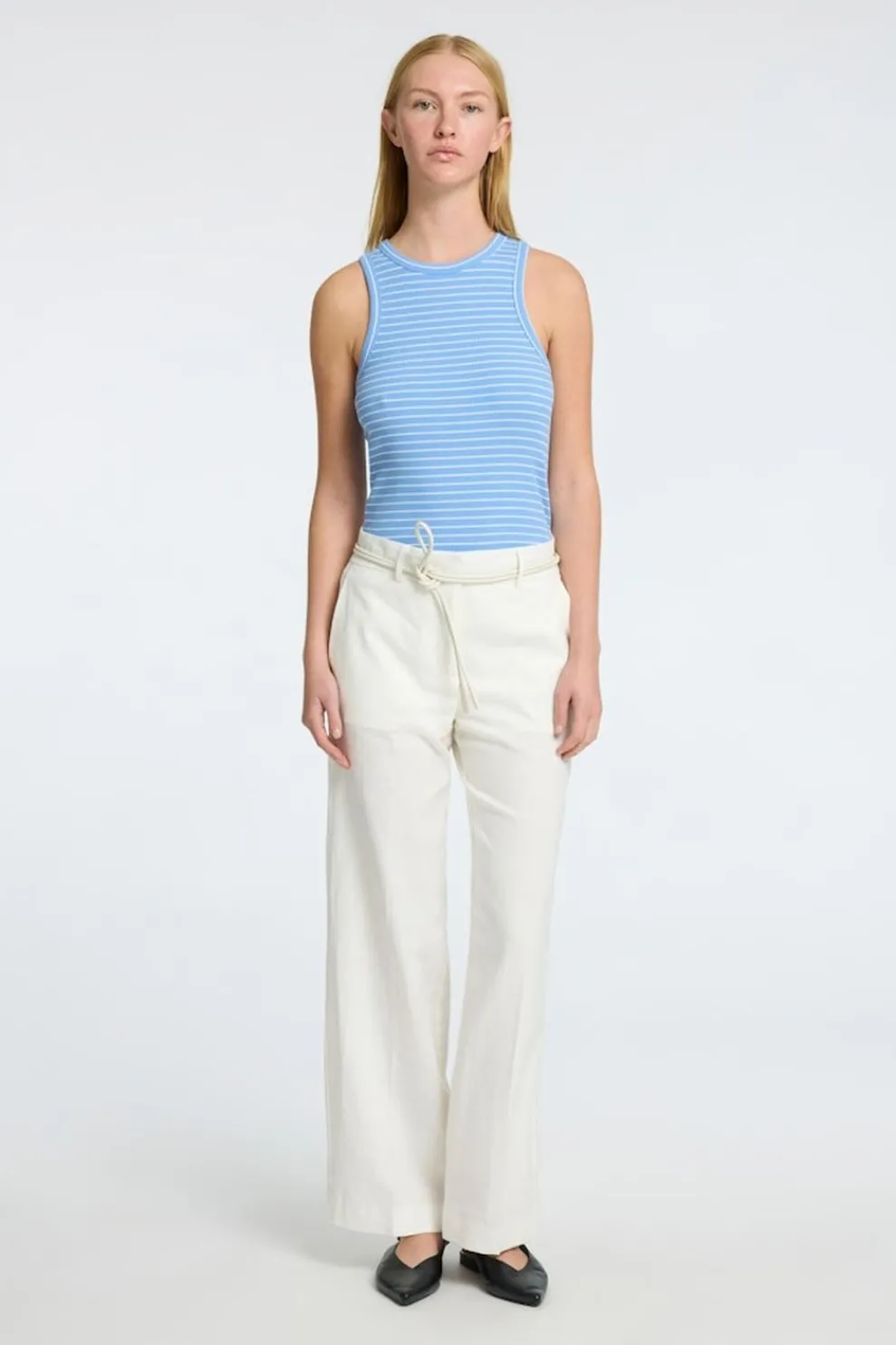 Clearance Selected Anna Striped Cornflower Blue