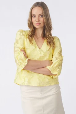 Fashion Selected Blouse Cathi Sadie 3/4 Ff Ecru