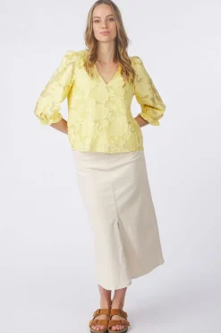 Fashion Selected Blouse Cathi Sadie 3/4 Ff Ecru