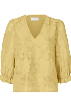 Fashion Selected Blouse Cathi Sadie 3/4 Ff Ecru