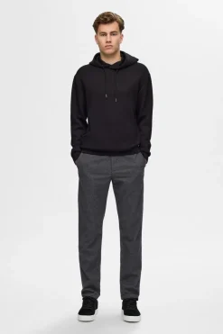 New Selected Broek 175-Slim Miles Brushed Dark Grey