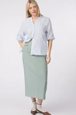 New Selected Hemd Alberta Silver Blue