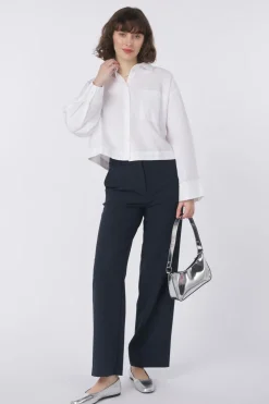 Fashion Selected Hemd Astha Cropped Boxy Bright White