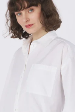 Fashion Selected Hemd Astha Cropped Boxy Bright White