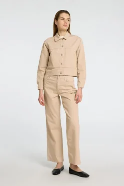 New Selected Jeans Alba Beige Stripes