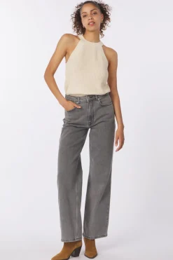 New Selected Jeans Alice Wid Long Eloise Gre Jea Birch