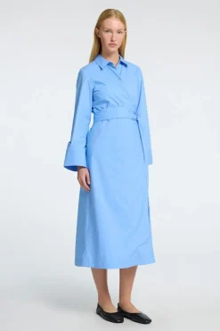 Clearance Selected Jurk Aviana Ls Midi Wrap B Cornflower Blue