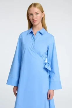 Clearance Selected Jurk Aviana Ls Midi Wrap B Cornflower Blue